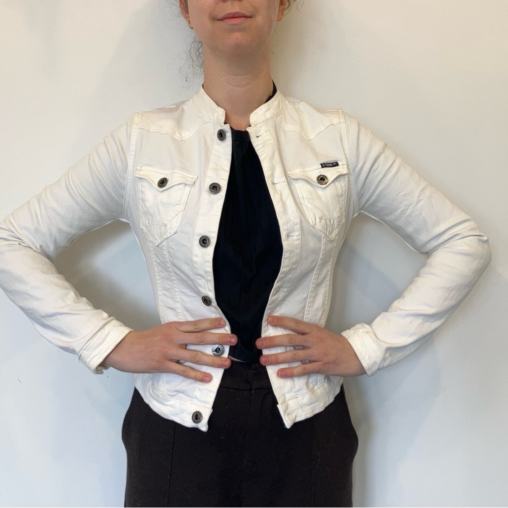 G-Star Women's white Jean Jacket in size XS